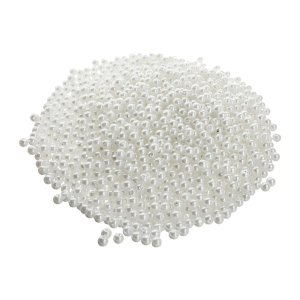 Loose Craft Pearl Beds, 5/16-Inch, 1-Pound - White