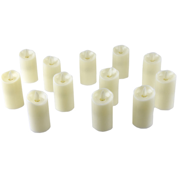 LED Plastic Swinging Flame Candle, 3-1/2-Inch, 12-Count