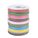 Gingham Checkered Holiday Christmas Ribbon, 3/8-Inch, 25 Yards