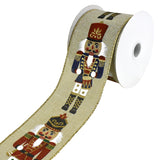 Christmas Nutcracker Soldiers Wired Ribbon, 2-1/2-Inch, 10-Yard