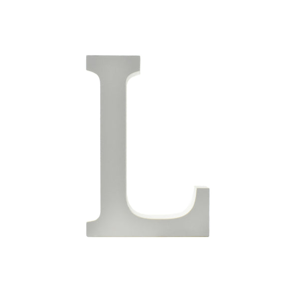 Wooden Standing Letter L, 4-3/4-Inch - White