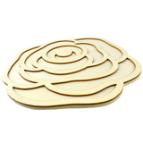 Wooden 3D DIY Craft Rose Plaque, 9-Inch