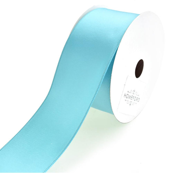 Single Faced Wired Edge Satin Ribbon, 1-1/2-Inch, 3-Yard, Turquoise