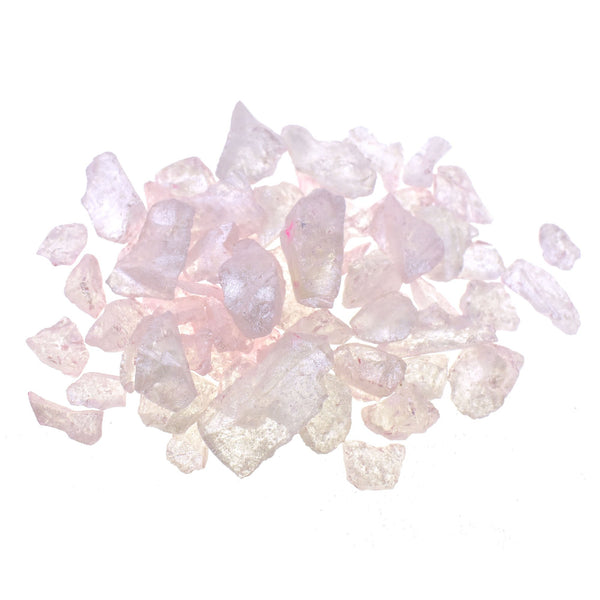 Pearlized Glass Chips, Pastel Pink, 15-Ounce