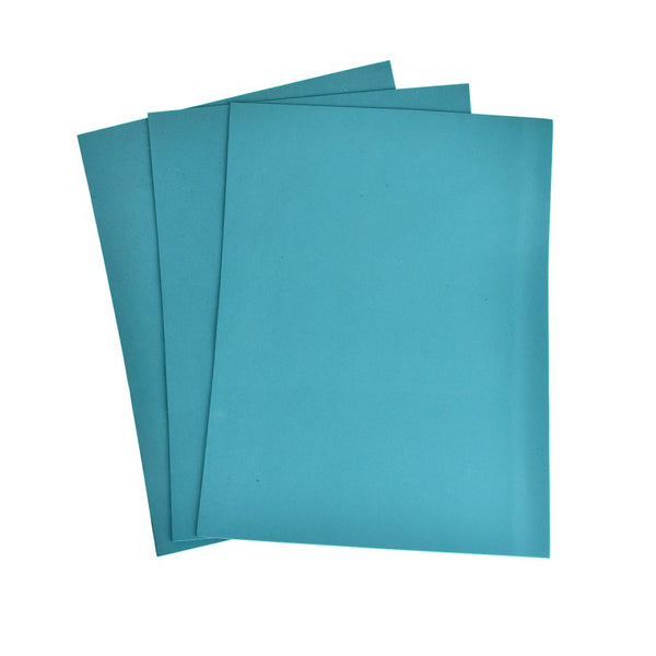 Plain EVA Foam Sheet, 9-Inch x 12-Inch, 3-Piece, Turquoise