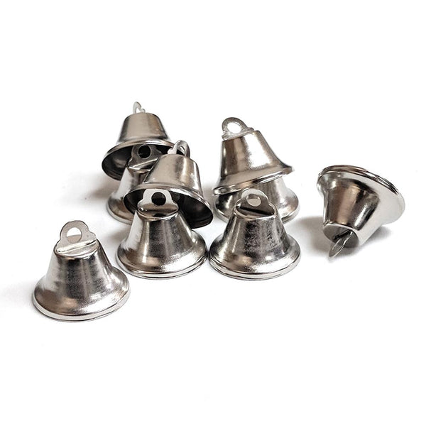 Wedding Bridal Guest Favor Bells, Silver, 5/8-Inch, 18-Count