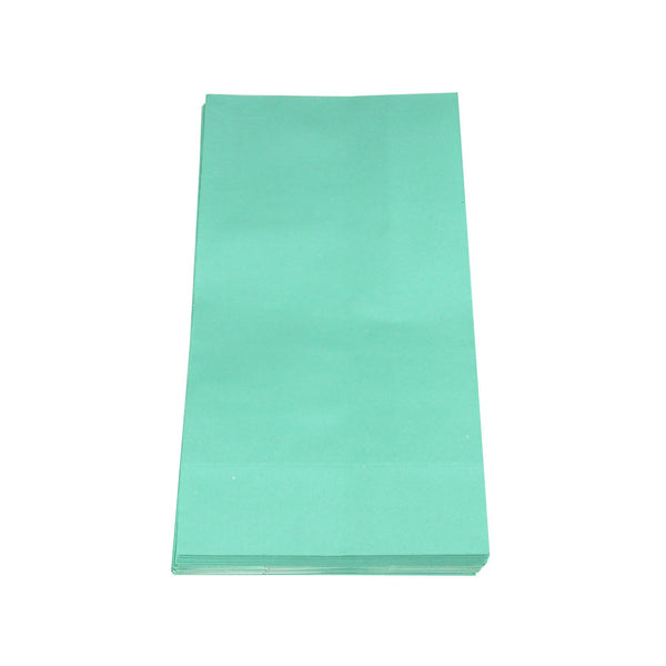 Solid Color Paper Treat Bags, 9-1/2-Inch x 5-Inch, 12-Piece, Aqua