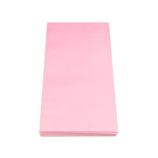 Solid Color Paper Treat Bags, 9-1/2-Inch x 5-Inch, 12-Piece, Light Pink