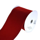 Christmas Velvet Wired Edge Ribbon, 10-Yard