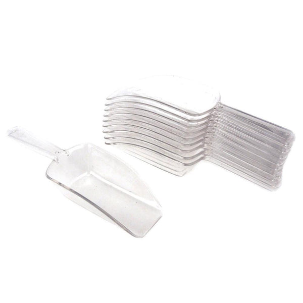 Plastic Candy Scoops Serving-ware, 3-1/4-inch, 12-Piece, Clear