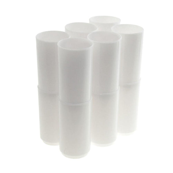 Plastic Mini Appetizer Dessert Cylinder Bowls, White, 3-Inch, 12-Piece