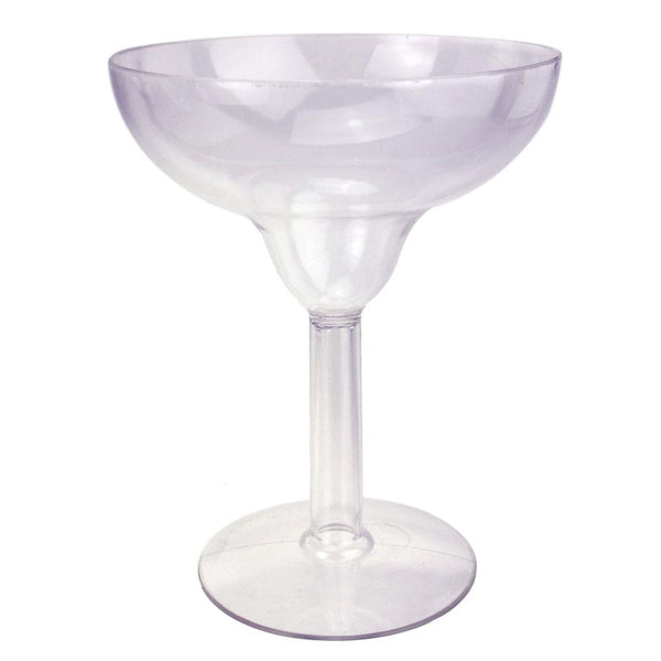 Plastic Large Margarita Glass Disposable Cup, Clear, 9-Inch