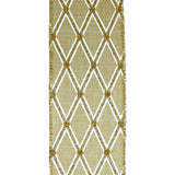 Glitter Diamond Faux Linen Wired Ribbon, 2-1/2-Inch, 10-Yard - Natural