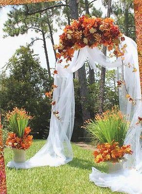 Wedding Arch White Steel For Special Events Occasions, 90-Inch x 55-Inch