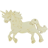 Laser-cut Wooden Unicorn, 4-Inch, 3-Pieces