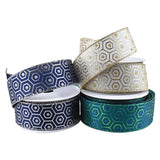 Shiny Embossed Hexagons Wired Ribbon, 1-1/2-Inch, 10-Yard