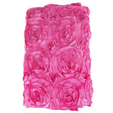 Satin Rosette Table Runner with Serged Edge, 14-Inch x 108-Inch
