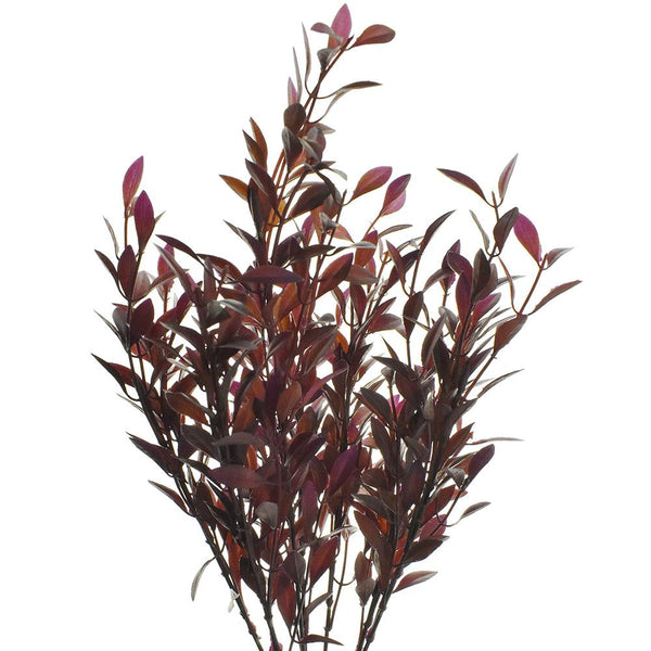 Artificial Myrtle Leaf Spray, Purple, 18-Inch