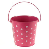 Polka Dot Metal Pail Bucket Party Favor, 5-inch