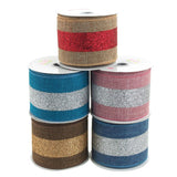 Glitter Center Canvas Ribbon, 2-1/2-Inch, 10 Yards