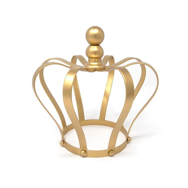 Gold Metal Crown Cake Topper Centerpiece, 8-Inch