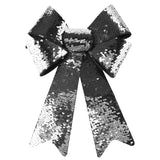 Christmas Metallic Double Sided Sequin Bows, 13-Inch, 4-Piece