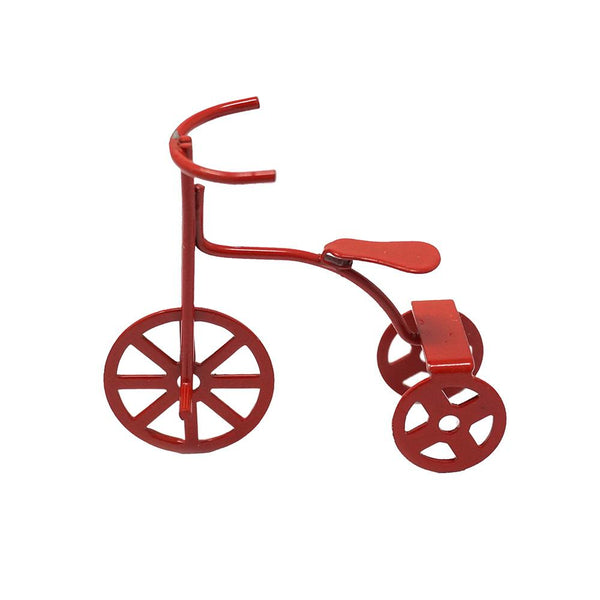 Miniature Classic Tricycle Figurine, Red, 1-7/8-Inch
