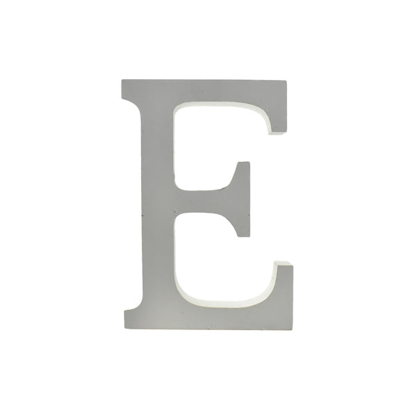 Wooden Standing Letter E, 4-3/4-Inch - White