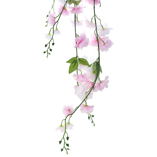 Artificial Wisteria Hanging Flowers Spray, Pink, 45-Inch