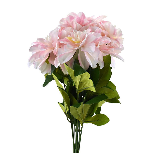 Artificial Dahlia Flowers Spray, 19-Inch, Pink