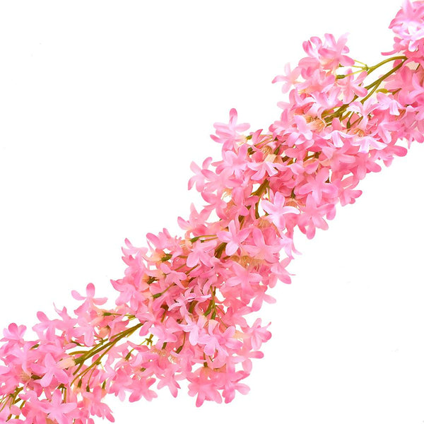 Artificial Winter Jasmine Flower Garland, Hot Pink, 66-Inch