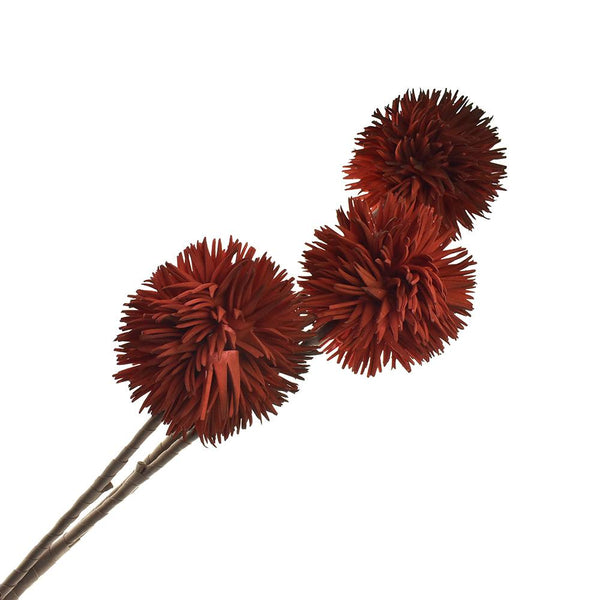 Artificial Allium Blossoms, 35-1/2-Inch, Red