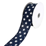 Patriotic Stars Satin Wired Ribbon, 1-1/2-Inch, 10-Yard