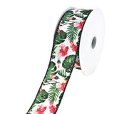 Tropical Hibiscus Wired Ribbon, 1-1/2-Inch, 10-Yard
