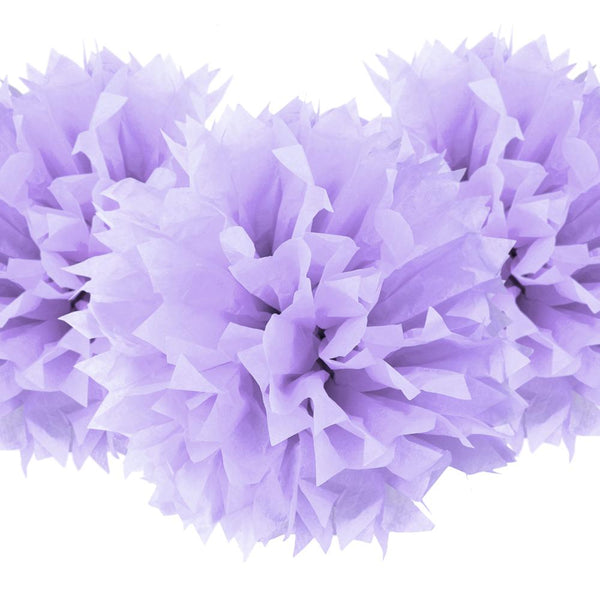 Starburst Tissue Paper Pom-Poms, Lavender, 17-Inch, 3-Count