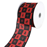 Christmas Icons Buffalo Checkered Wired Ribbon, 2-1/2-Inch, 10-Yard