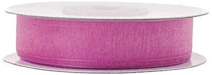 Sheer Organza Ribbon, 5/8-inch, 25-yard, Fuchsia