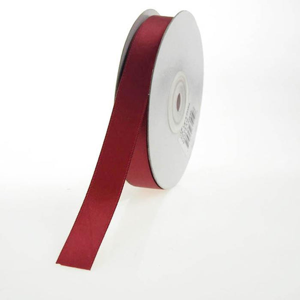 Double Faced Satin Ribbon, 5/8-inch, 25-yard, Burgundy