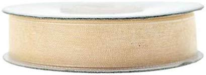 Sheer Organza Ribbon, 5/8-inch, 25-yard, Ivory