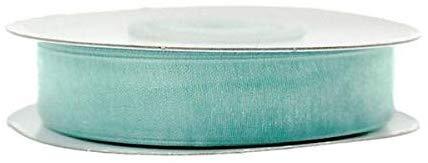 Sheer Organza Ribbon, 5/8-inch, 25-yard, Aqua