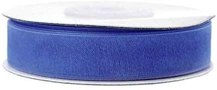 Sheer Organza Ribbon, 5/8-inch, 25-yard, Royal Blue