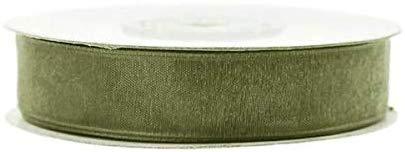 Sheer Organza Ribbon, 5/8-inch, 25-yard, Moss Green