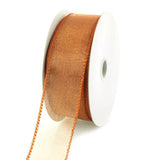 Sheer Chiffon Ribbon Wired Edge, 1-1/2-inch, 25-yard