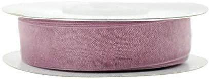 Sheer Organza Ribbon, 5/8-inch, 25-yard, Rosy Mauve