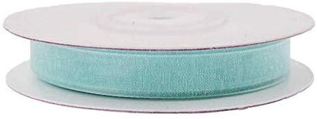 Sheer Organza Ribbon, 3/8-inch, 25-yard, Aqua