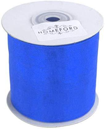 Plain Sheer Organza Ribbon, 2-3/4-inch, 25 Yards, Royal Blue