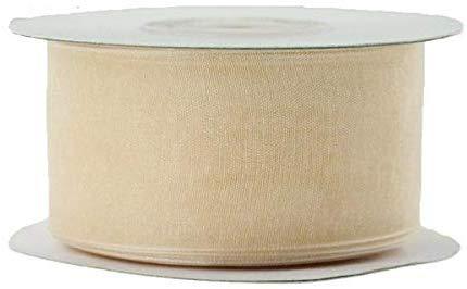 Plain Sheer Organza Ribbon, 1-1/2-Inch, 25 Yards, Ivory