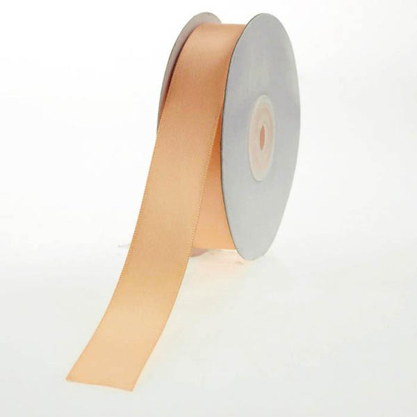 Double Faced Satin Ribbon, 7/8-inch, 25-yard, Peach