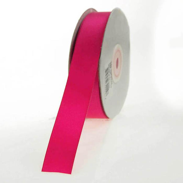 Double Faced Satin Ribbon, 7/8-inch, 25-yard, Hot Pink