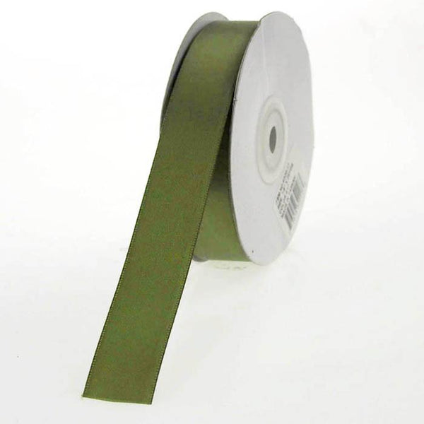 Double Faced Satin Ribbon, 7/8-inch, 25-yard, Moss Green